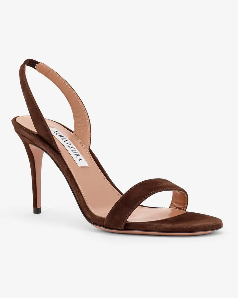Aquazzura Women's Sandals So Nude Brown Suede Brown