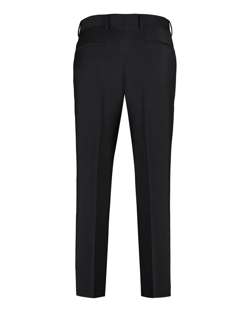 Prada Men's Mohair-Wool Blend Trousers Black Black