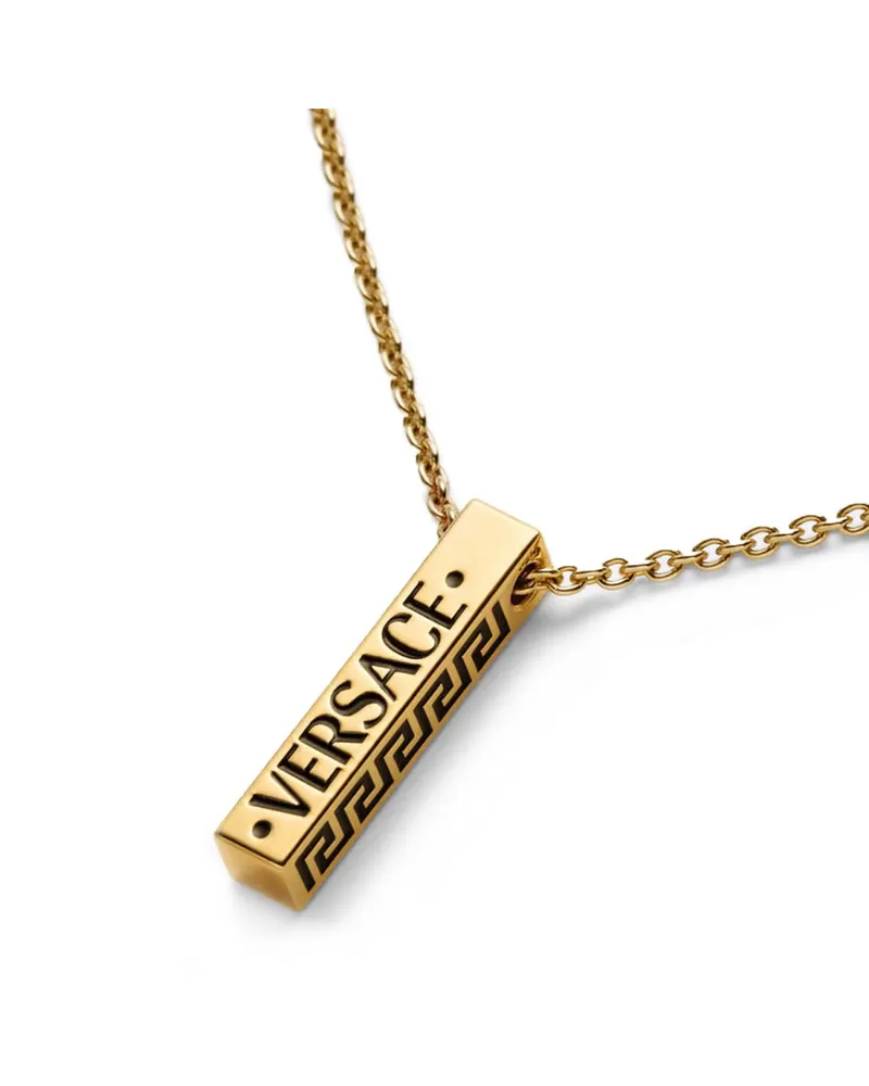 Versace Pendant Gold Metal Necklace — Gold Gold