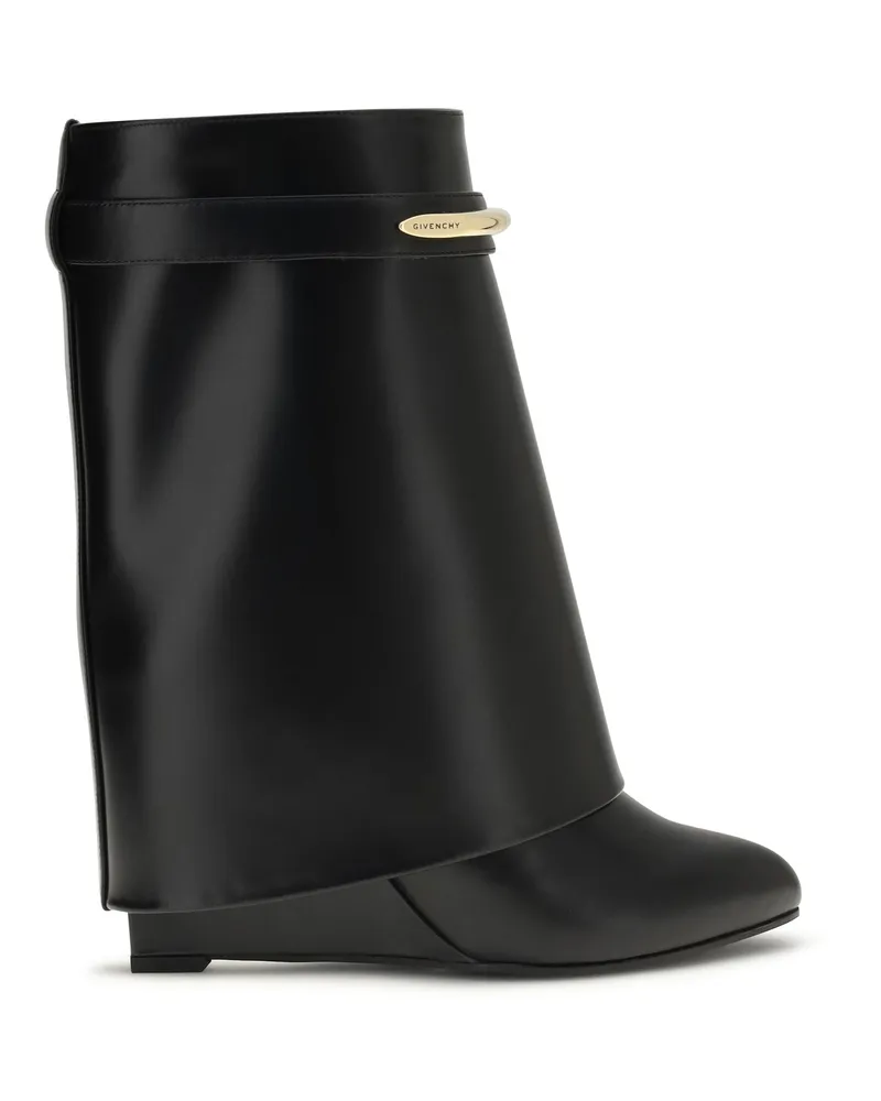 Givenchy Women's Ankle Boots Shark Leather Black Calf Black