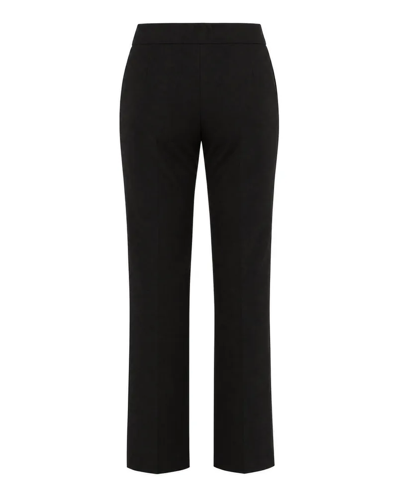 Liu Jo Straight-Leg Flannel Trousers — Black Black
