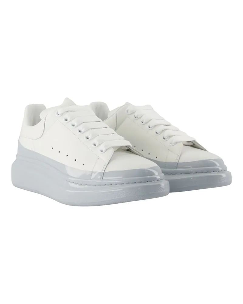 Alexander McQueen Men's Oversized Sneakers -  Leather Blue Calfskin Shoes White