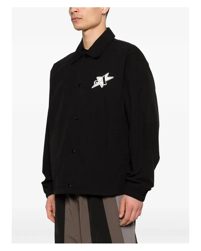AWAKE NY Snap-Button Shirt Jacket — Black Black