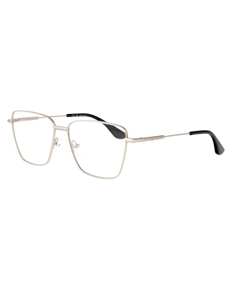 Alexander McQueen Women's Sunglasses Am0503o Silver Silver-Silver-Transparent Metal Glasses & Frames Silver/silver/transparent Silver