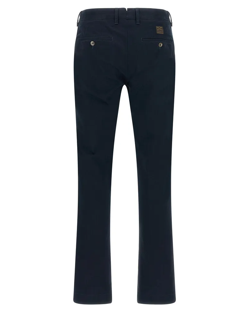 Incotex Stretch Cotton Canvas Trousers — Navy Navy