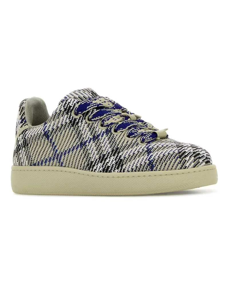 Burberry Men's Embroidered Fabric Box Sneakers Lichenipcheck Multicolor