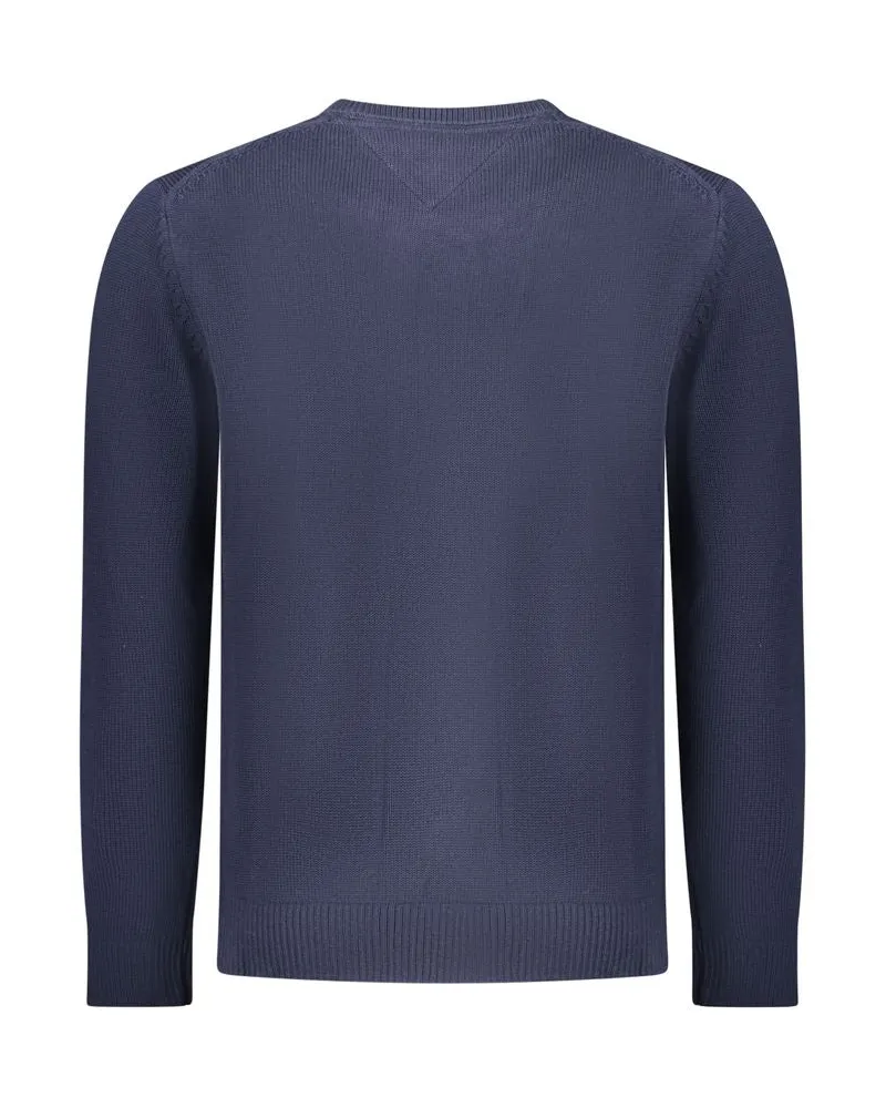 Tommy Hilfiger Organic Cotton Crew Neck Sweater — Blue Blue