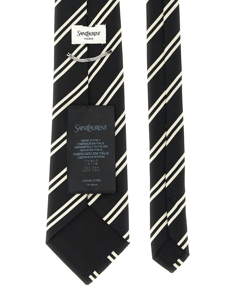 Saint Laurent Paris Necktie — Black Black