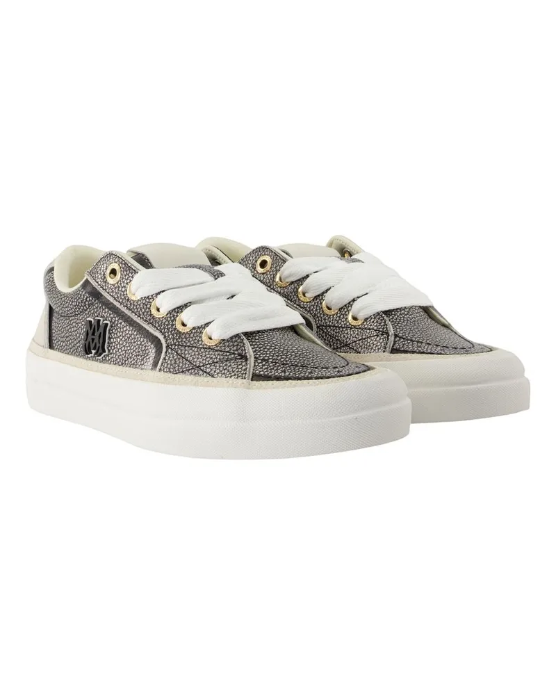 Amiri Men's Pebbled Sunset Skate Sneakers -  Leather Black Calfskin Shoes Black