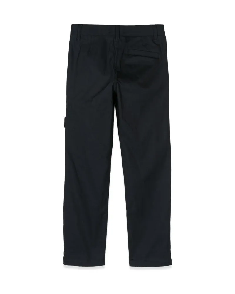 Stone Island Stretch Cotton Blend Trousers — Blue Blue