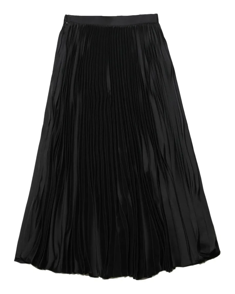 Jil Sander Pleated Midi Skirt — Black Black
