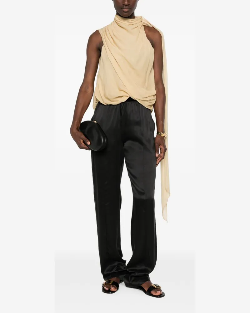 Tom Ford Women's Trousers Black Silk Black