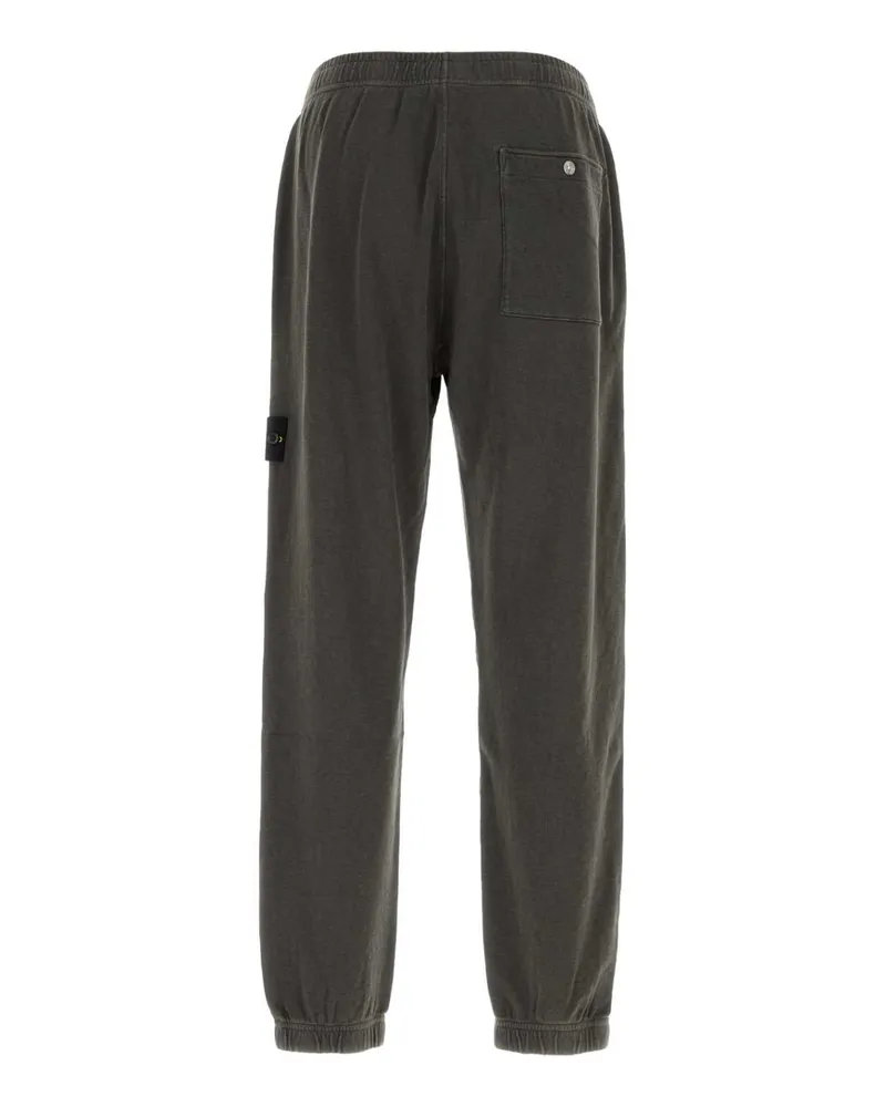 Stone Island Men's Charcoal Cotton Joggers Exterior: Pantaloni Trousers Gray