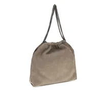 Women's Falabella Mini Tote Bag Dark Taupe Polyester Shoulder