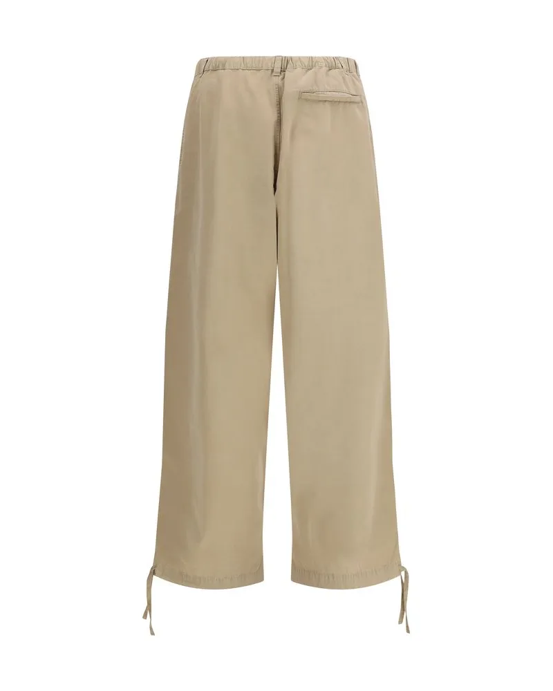 Ferragamo Men's Beige Cotton Casual Pants Beige