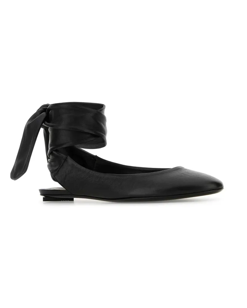 ATTICO Women's Ballerina Black Leather Black