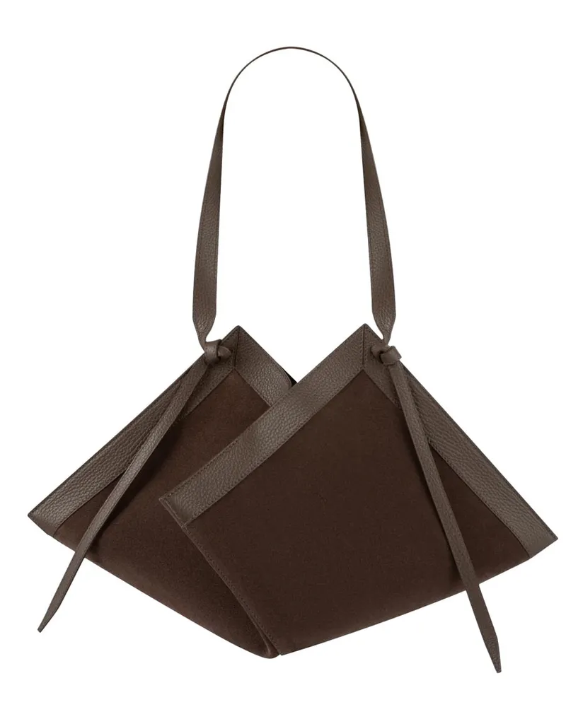 YUZEFI Wonton Shoulder Bag — Brown Brown
