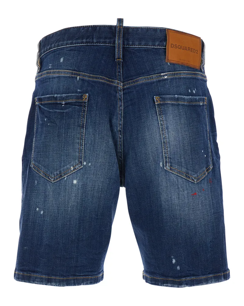 Dsquared2 Men's Shorts Marine Blue Denim Cotton Blue