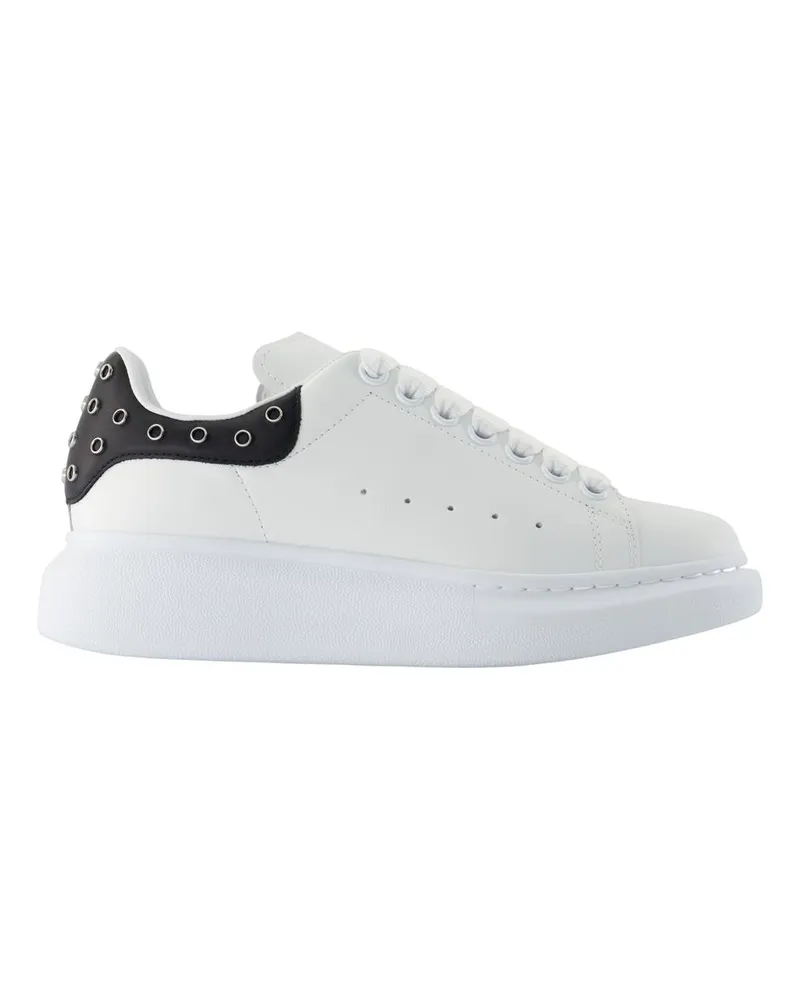 Alexander McQueen Women's Leather Oversized Sneaker White Calfskin White