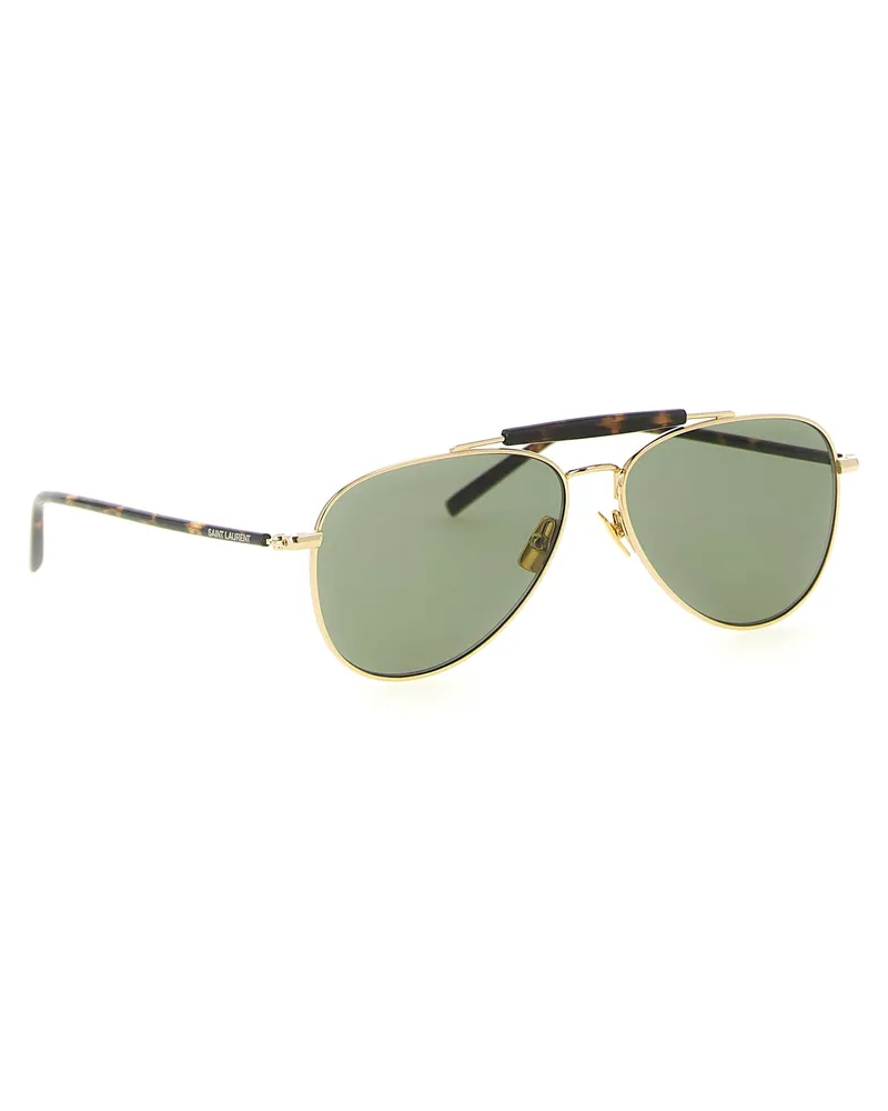 Saint Laurent Men's Multicolor Acetate Sunglasses Gold
