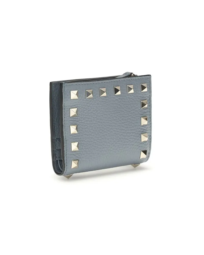 Valentino Garavani Women's Blue Lamb Ovis Aries Wallet Blue