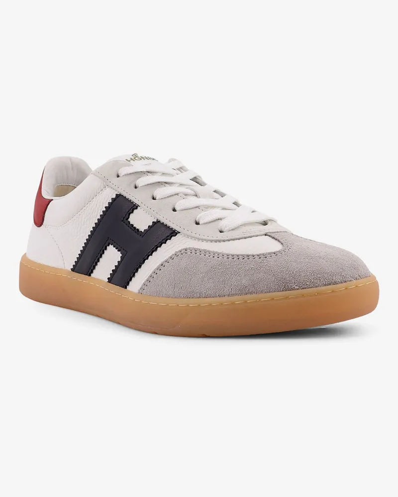 Hogan Men's Leather Sneakers With Suede Inserts White Trainers White