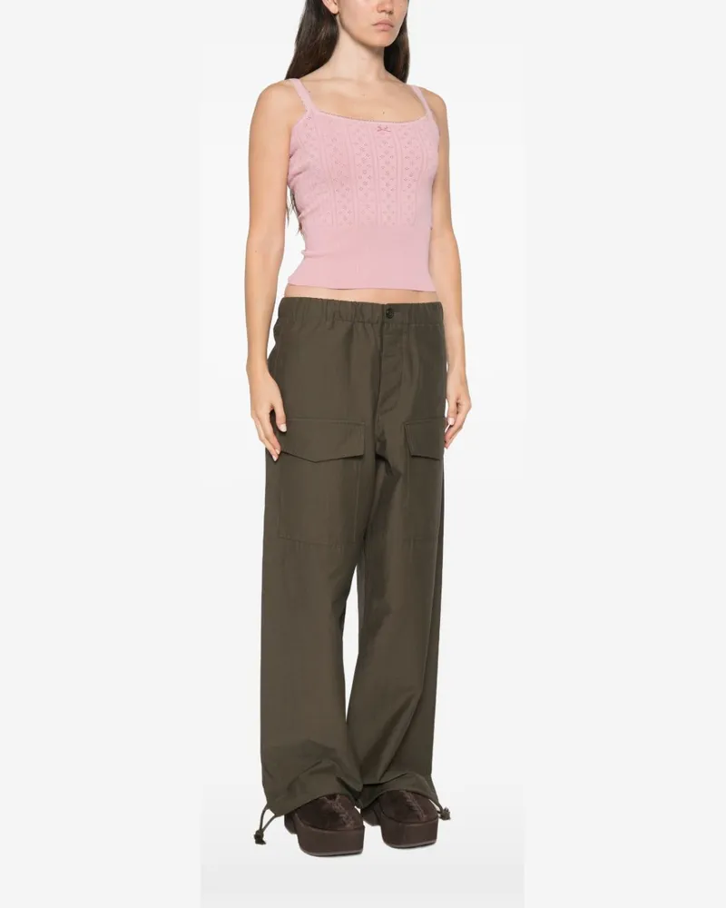 032c Pointelle Knit Tank Top — Pink Pink