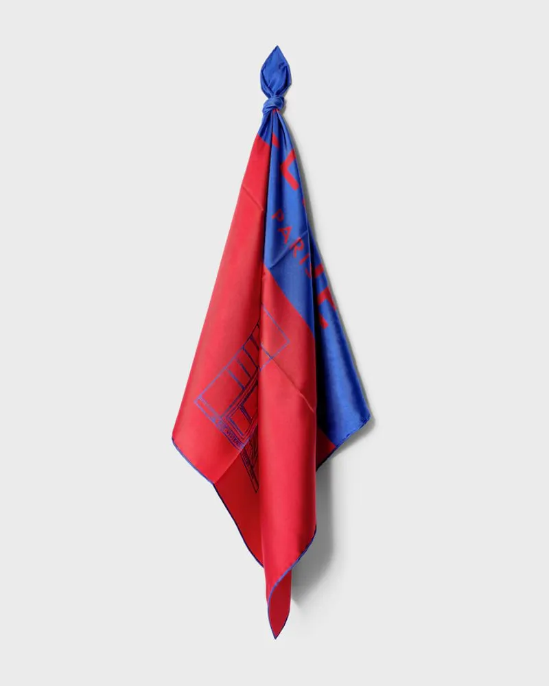 Celine Logo-Print Bandana — Red Red