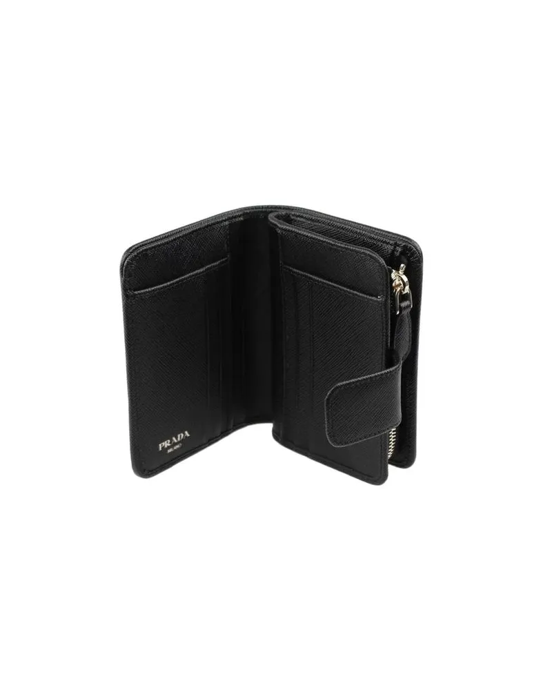 Prada Women's Black Nylon Wallet Black