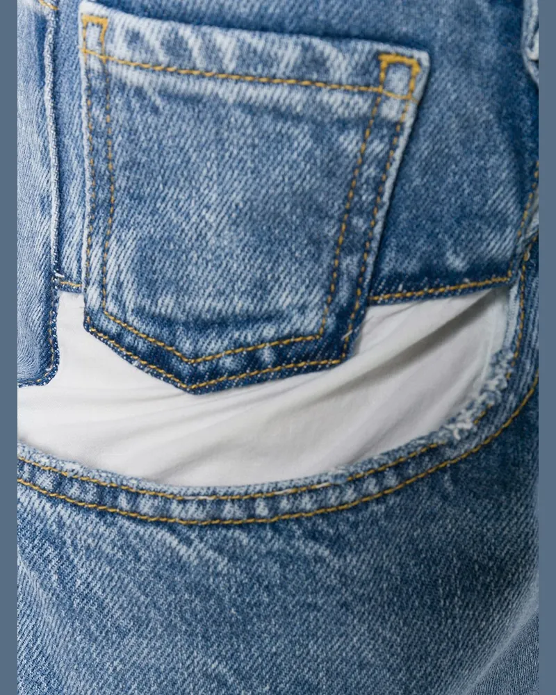 Maison Margiela Five-Pocket Stone-Washed Jeans — Blue Blue
