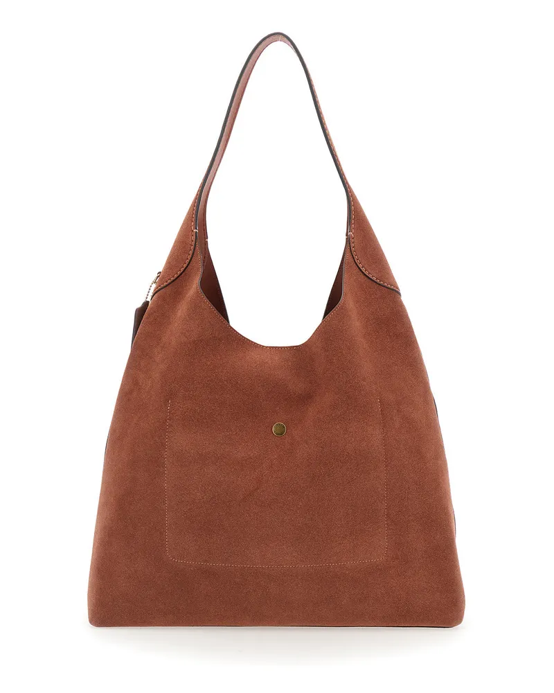 Coach Women's Shoulder Bag Brooklyn Brown Leather Cow Brown