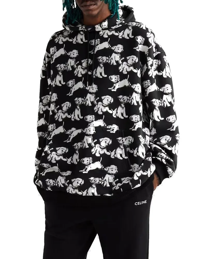 Celine Men Black Cotton Sweatshirt Clothing Black