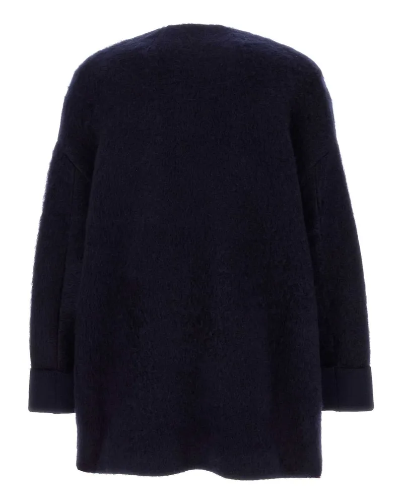 Bottega Veneta Men's Navy Blue Stretch Wool Blend Cardigan Maglieria Navy
