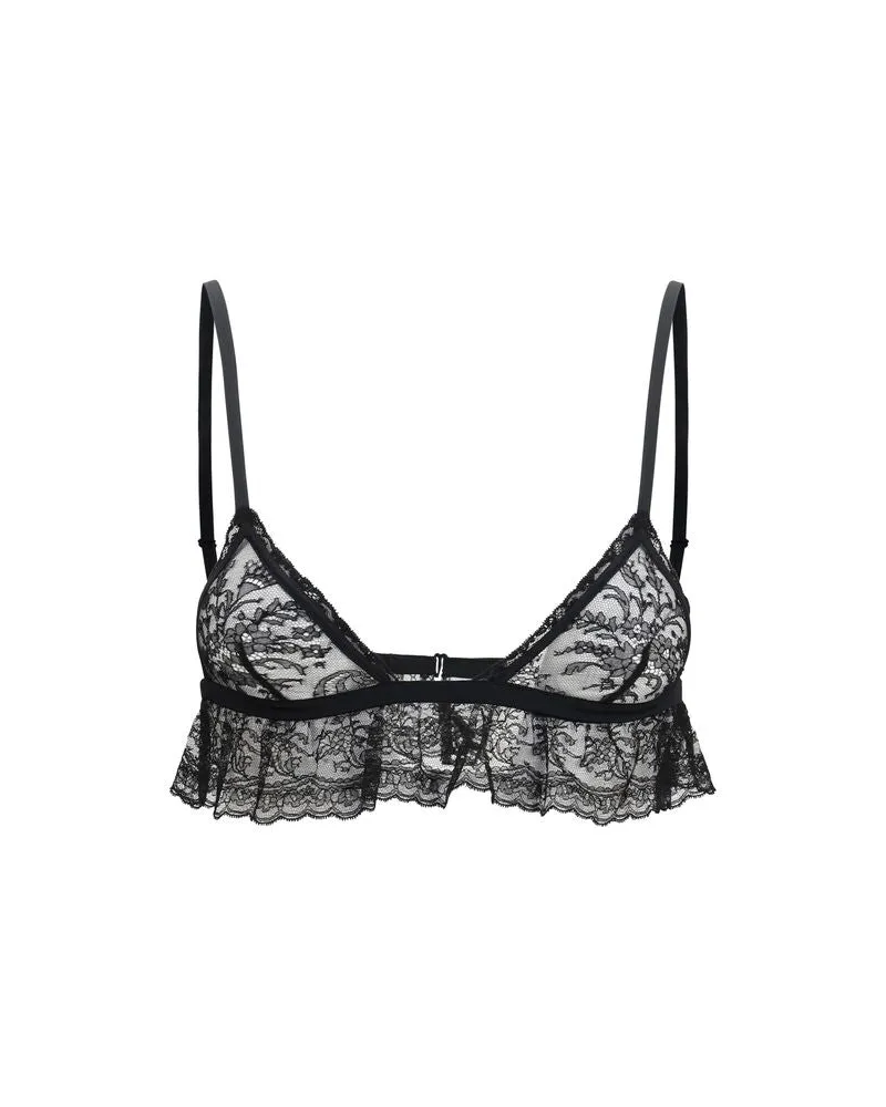 Dolce & Gabbana Wireless Lace Bra — Black Black