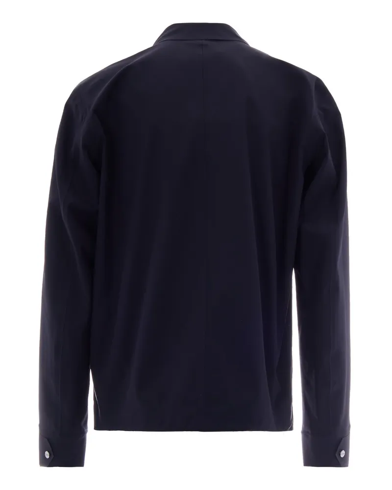 Herno Men's Shirt Jacket Camicia Nastrata Blue-Grey Polyamide Blue/grey Navy