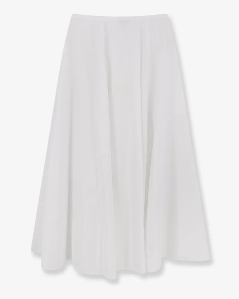 ASPESI Women's Long Cotton Skirt White White