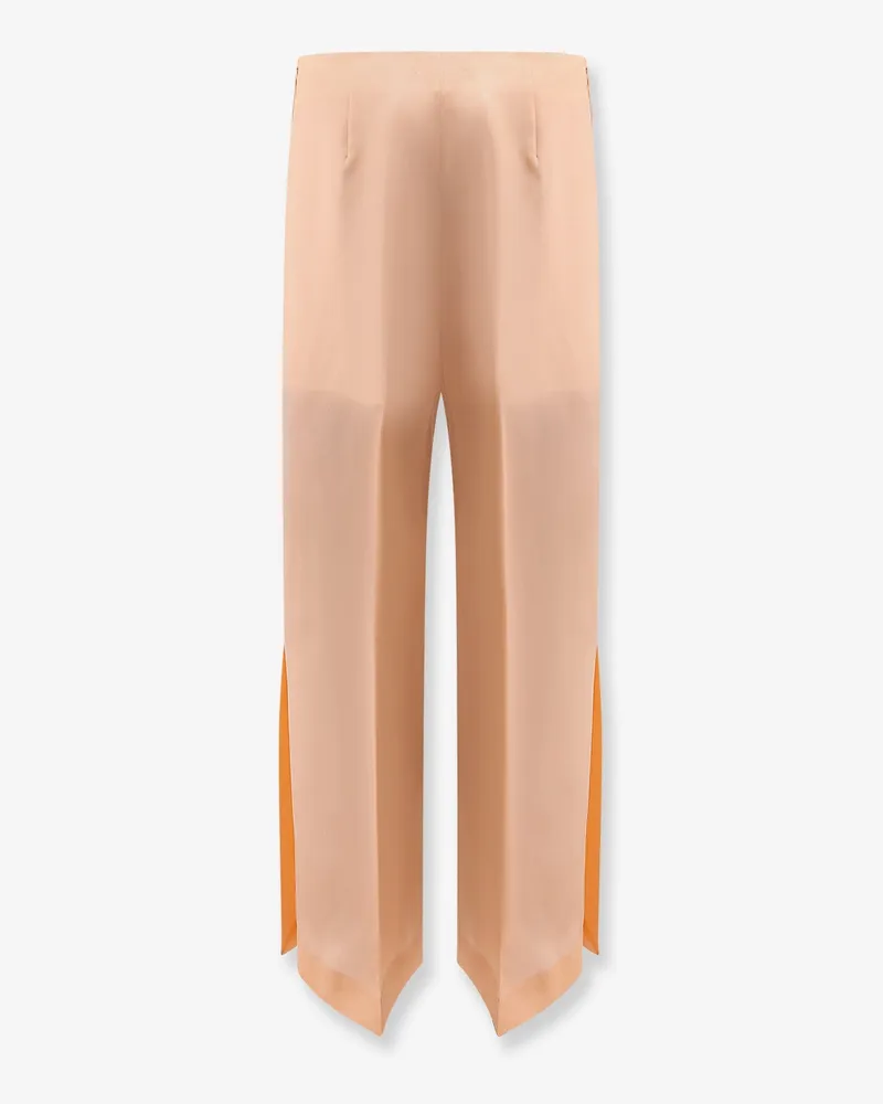 Alberta Ferretti Women's Trousers Silk Orange Orange