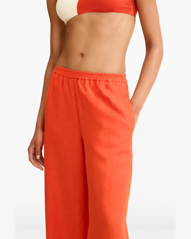 Eres Women's Elasticated-Waist Trousers Ss26 W Orange