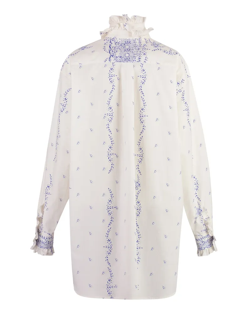 Philosophy Di Lorenzo Serafini Women's Shirtdress White Cotton Poplin Dress White