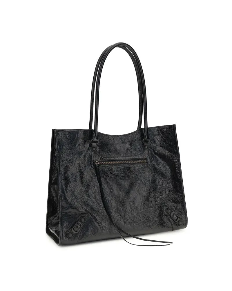 Balenciaga Women's Black Lamb Ovis Aries Shoulder Bag Black