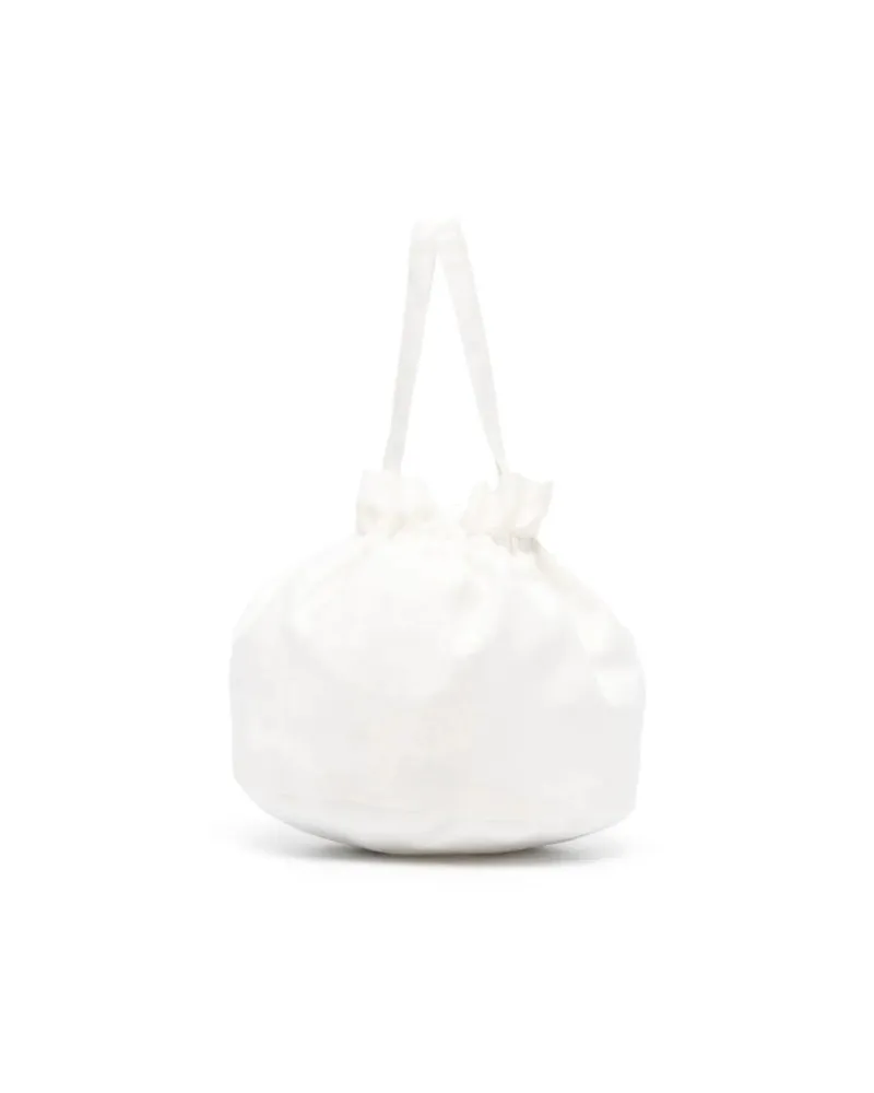 Il Gufo Linen-Polyamide Blend Clutch — White White