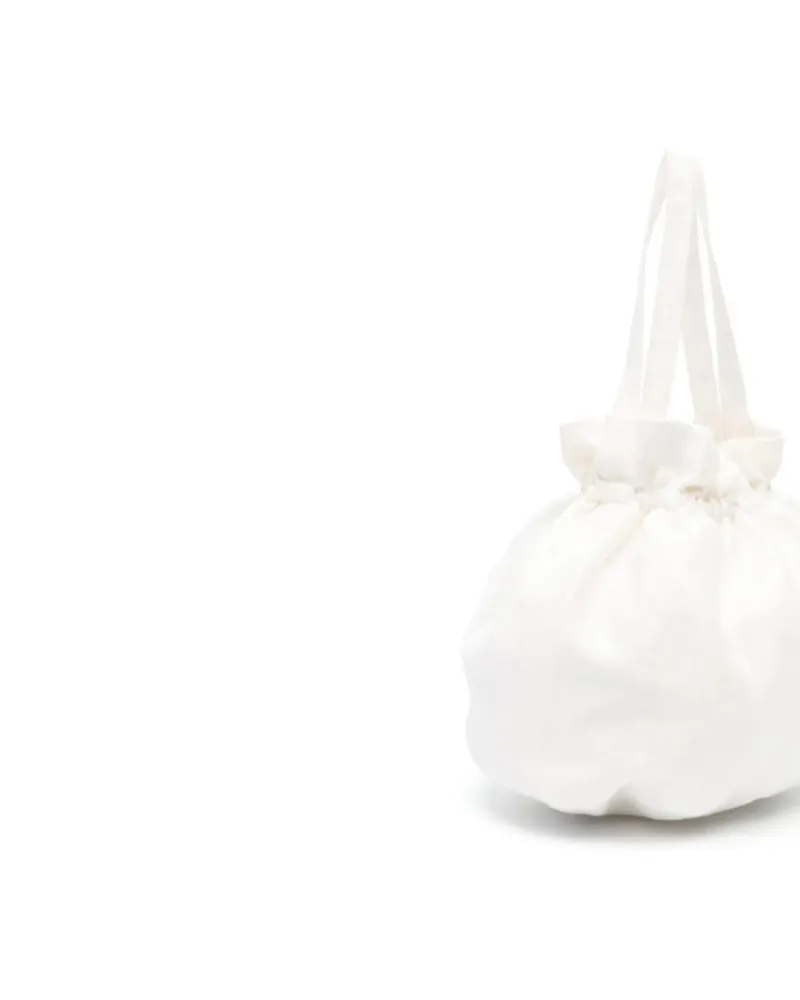 Il Gufo Linen-Polyamide Blend Clutch — White White