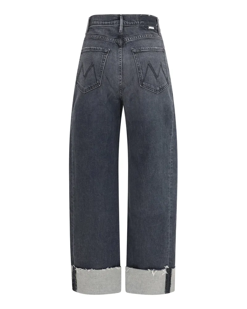 Mother Women's Jeans Half Pipe Frayed Flood Cuff Red Cotton Red