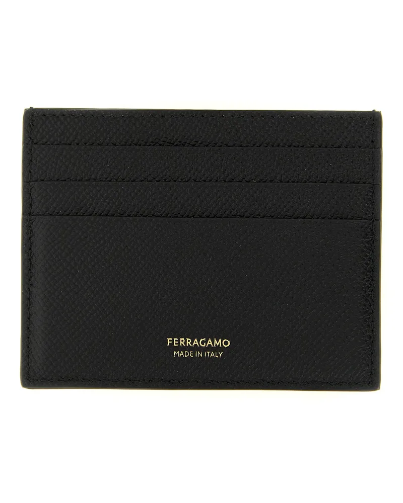 Ferragamo Gancini Card Case — Black Black