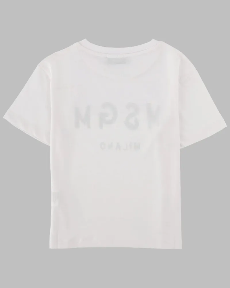 MSGM Cotton Jersey T-Shirt — White White