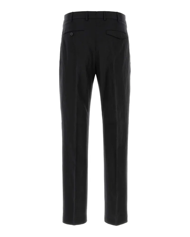PT TORINO Men's Black Wool Blend Michael Pant 0990 Exterior: Virgin Linen Pantaloni Black