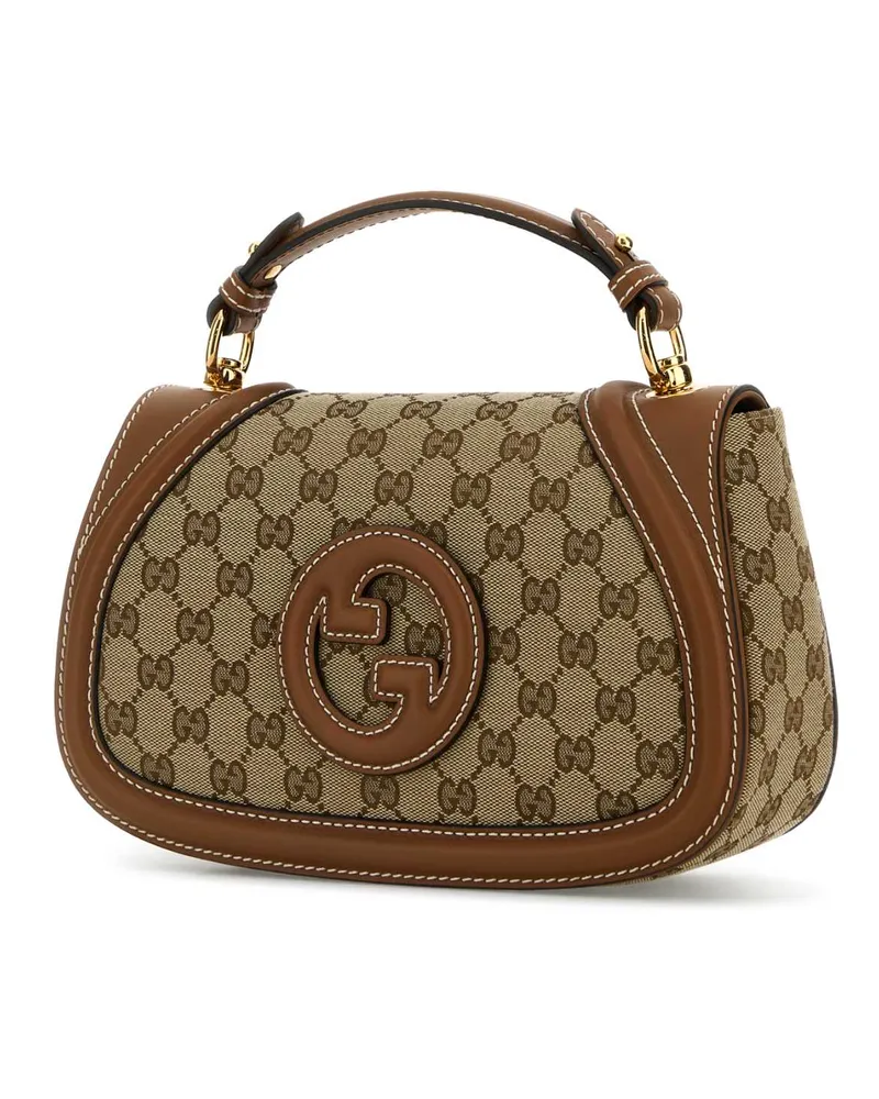 Gucci Women's Original Gg Fabric  Blondie Handbag Beigeebonysundial Borse A Mano Bag Beige