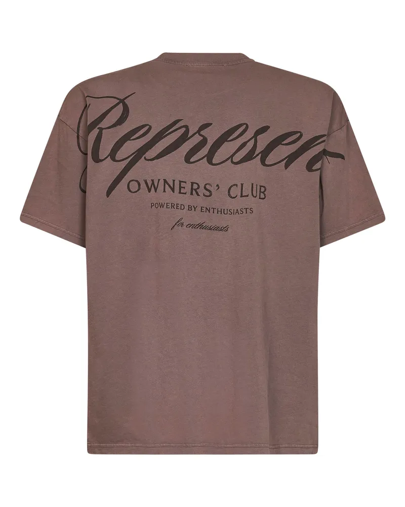 REPRESENT Owners Club Script T-Shirt — Brown Brown