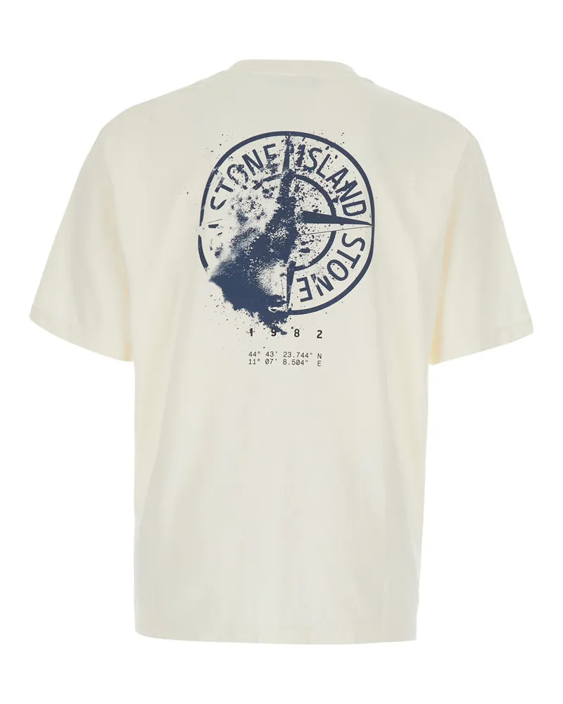 Stone Island Men's T-Shirt Crew-Neck Beige Cotton T-Shirts And Polos Beige