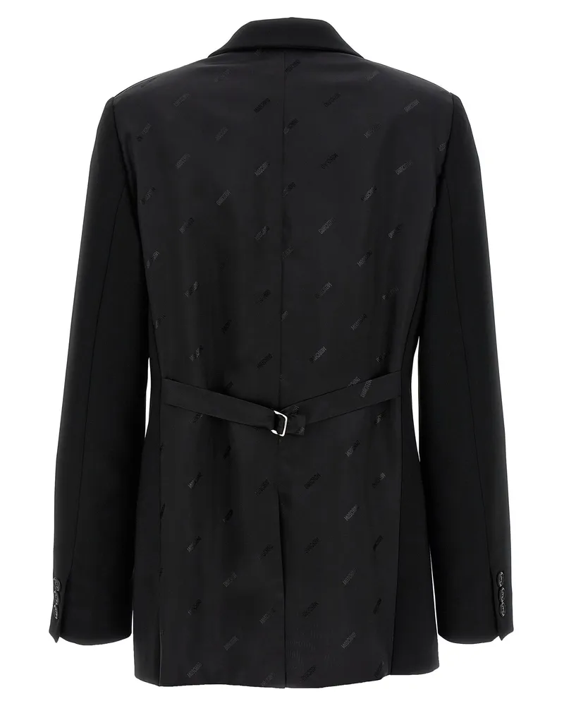 Moschino Single-Breasted Blazer — Black Black